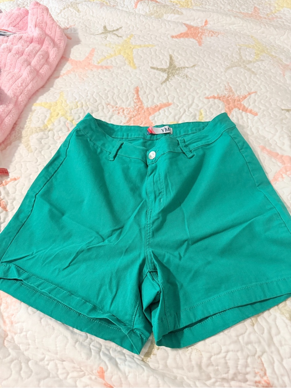 YMI Teal High-Waist Casual Shorts